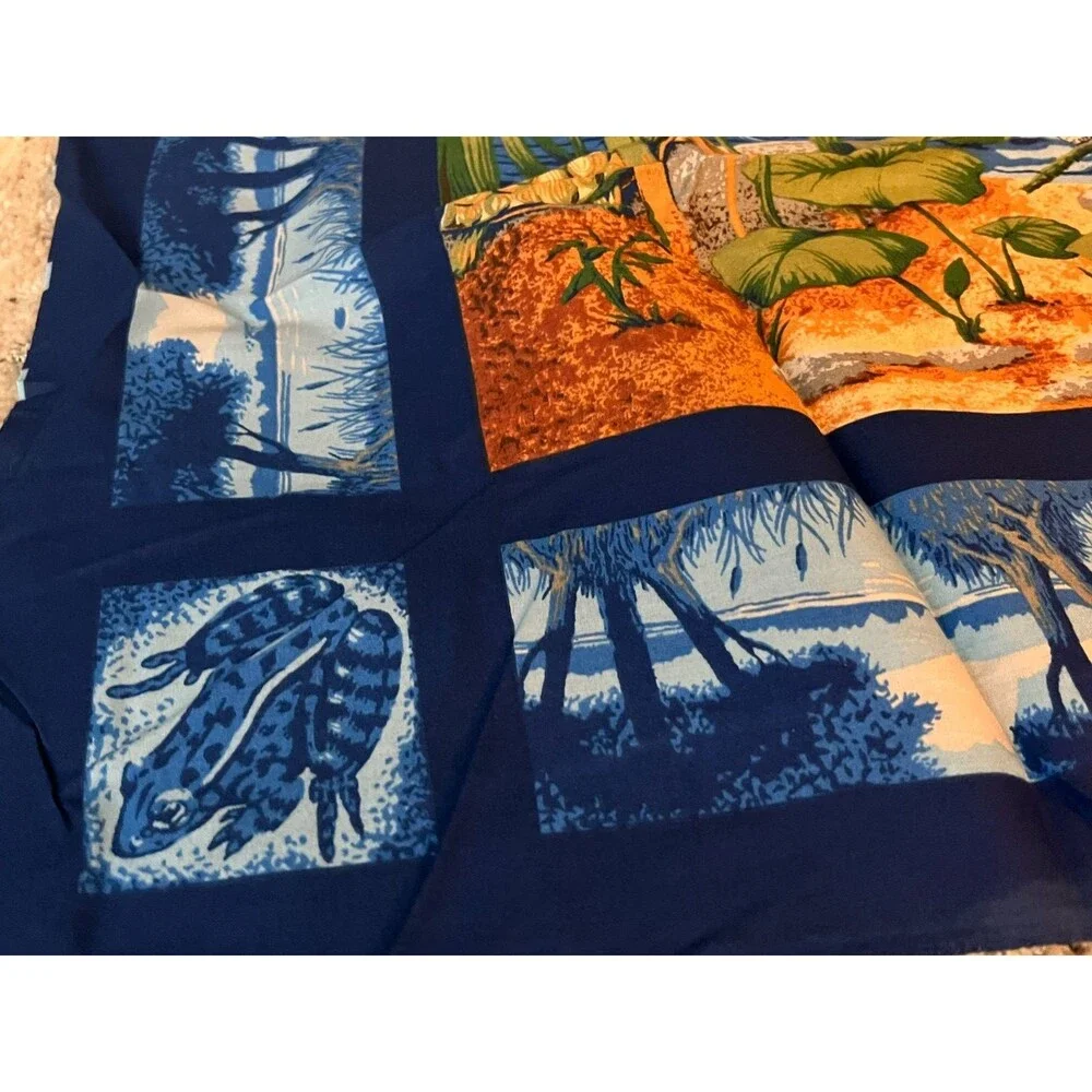 Fishing Tournament Beaver Lake Cotton Sewing Fabric Quilt Panel Nature Outdoor